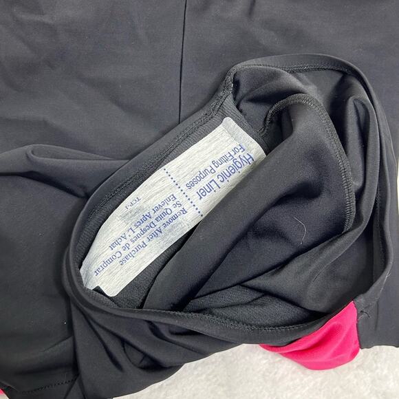 Aqua Green NWT Drape Front Pink and Black One-Piece Swimsuit Small - Picture 10 of 13